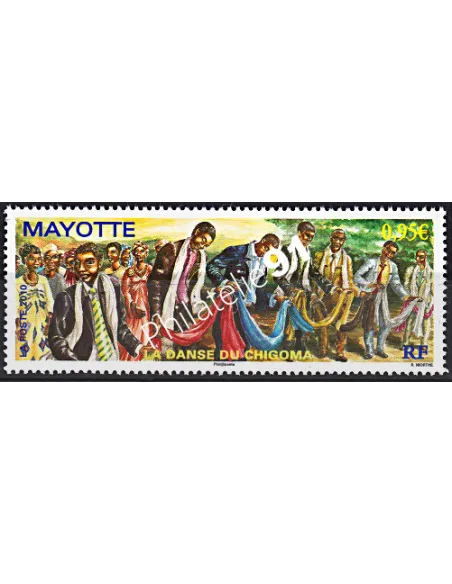 Timbre de Mayotte n° 238,Traditions, danse, timbres des Dom-Tom