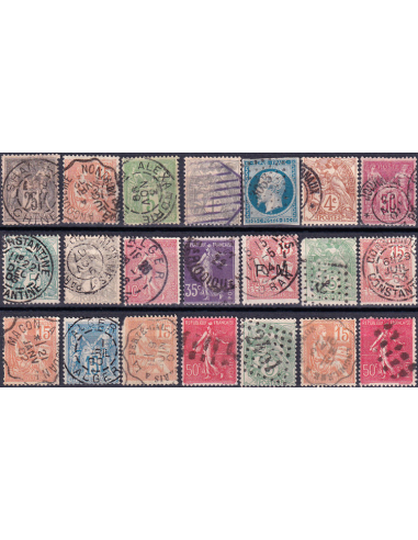 FRANCE - Lot de 21 oblitérations sur...