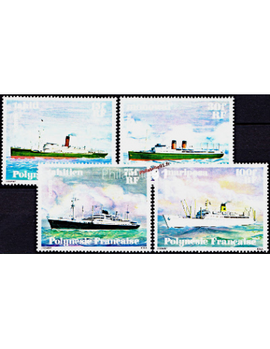 POLYNESIE - n°  124 à 127 ** - bateaux