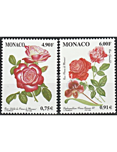 MONACO - n° 2194 à 2195 **  - Roses...