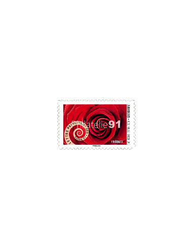 ADH. n° 930A Rose rouge (timbre pro...