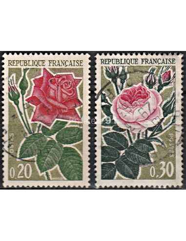 n°  1356 à 1357 Oblitérés - Roses