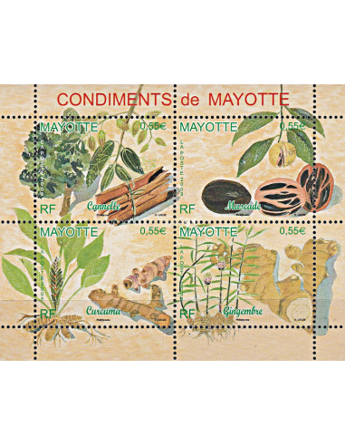 Mayotte - n°  210 à 213 ** (Feuille)...
