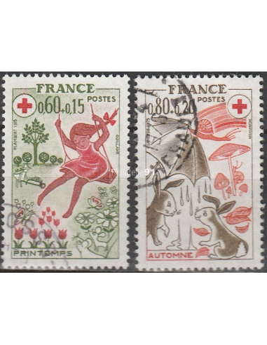 n°  1860 à 1861 Oblitérés -  Croix-Rouge