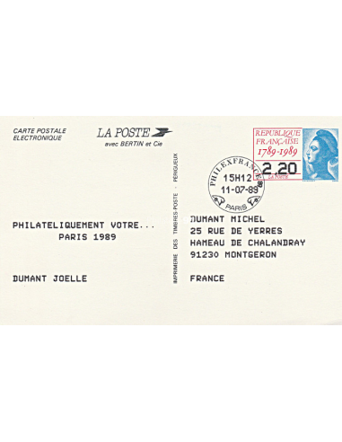 FRANCE - Entier Postal n° 2496A-CP...