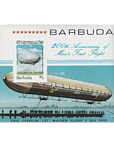 BARBUDA - BF n°   71 ** ND - Zeppelin...