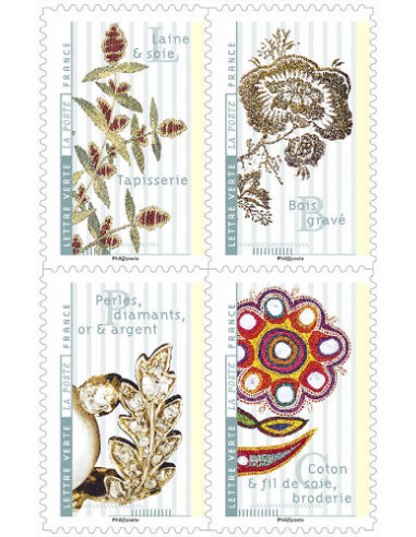 Carnet 1410, Fleurs et métiers d'Art, collection timbres France