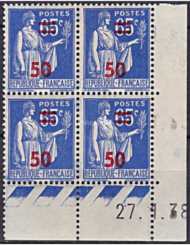 Timbre  n°  479 ** - Coin daté (1938)...