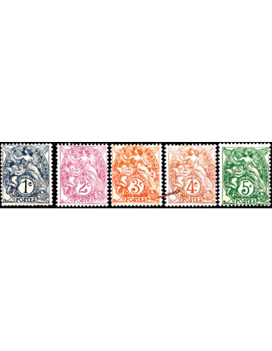 Timbre n° 107  à 111 ** - Type Blanc