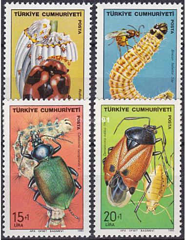 TURQUIE - n° 2298 à 2301 ** - Insectes