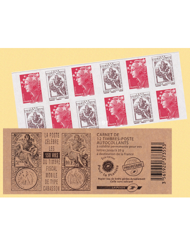 Carnet 12 timbres Marianne valeurs de L'Europe VILLERSCOLLECTIONS