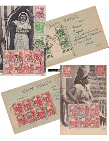 TUNISIE - Lot de 2 cartes postales...