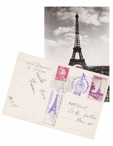 FRANCE - Carte postale oblitérée de...