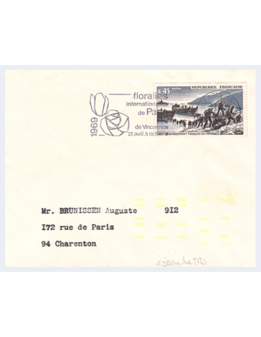 FRANCE - n° 1605 Oblitéré sur lettre...