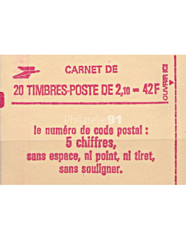 Carnet n° 2319-C4 ** - Type Liberté -...
