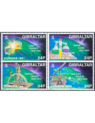 GIBRALTAR - n°  692 à 695 ** - EUROPA...
