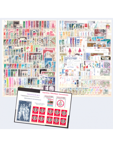 MONACO - Lot de timbres neufs ** et...