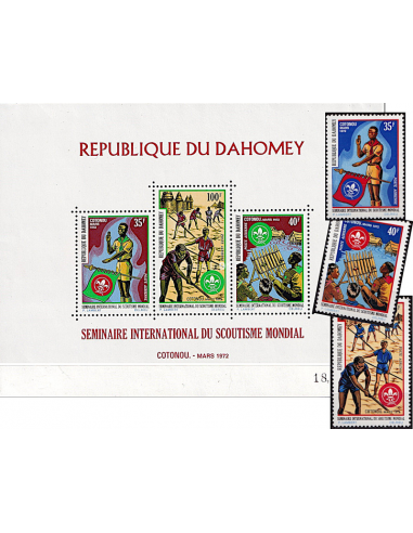 Dahomey - n°  160 à 162 et BF 18 ** -...