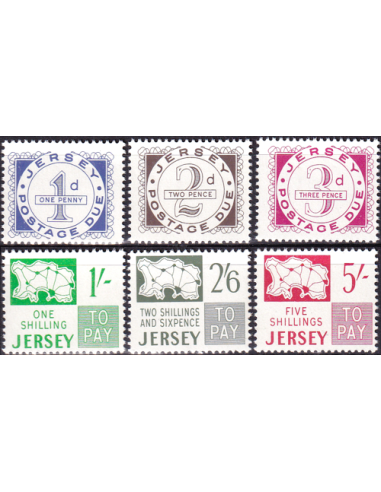 JERSEY - Timbres-Taxe n°    1 à 6 **...
