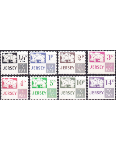 JERSEY - Timbres-Taxe n°    7 à 14 **...