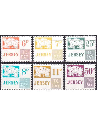 JERSEY - Timbres-Taxe n°   15 à 20 **...