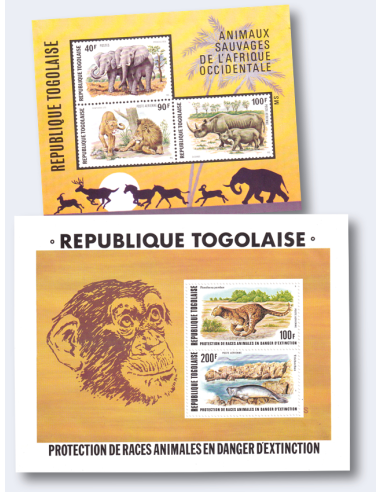 TOGO - BF n°   81 et 107 ** - Animaux...