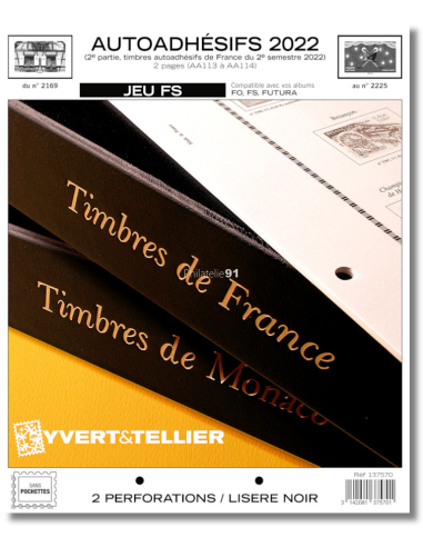 Les pages d'albums sans pochettes - Yvert et Tellier