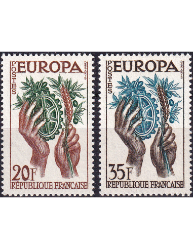 FRANCE - n° 1122 à 1123 ** - Europa 1957