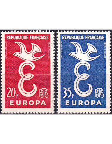 FRANCE - n° 1173 à 1174 ** - Europa 1958