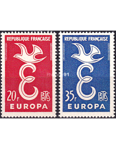 FRANCE - n° 1173 à 1174 ** - Europa 1958