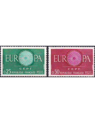 FRANCE - n° 1266 à 1267 ** - Europa 1960
