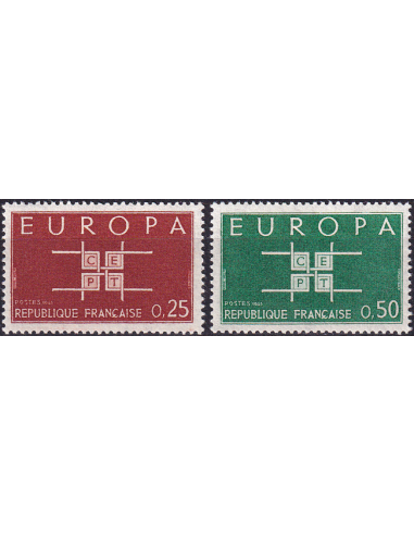 FRANCE - n° 1396 à 1397 ** - Europa 1963