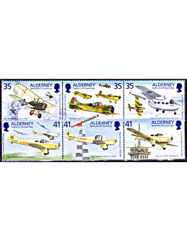 ALDERNEY - n°   83 à 88 - Avions en vol