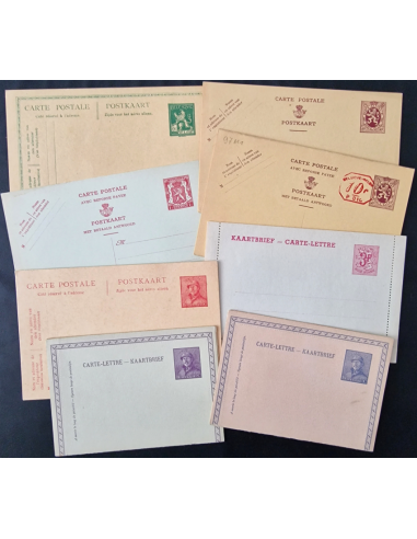BELGIQUE - Lot de 8 entiers postaux...