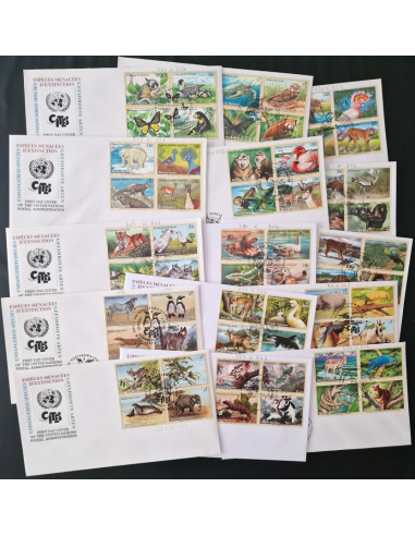 ONU - Lot de 15 enveloppes 1er Jour -...