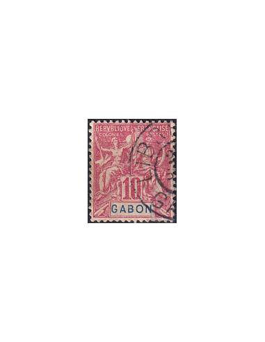 GABON - n°   20 oblitéré - Type Groupe