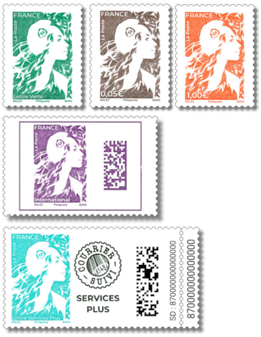 n° 5728  à 5732 - Série de 5 timbres...