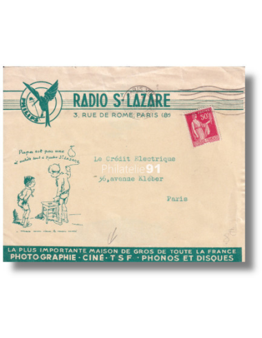 FRANCE - n° 283 sur Enveloppe Radio...