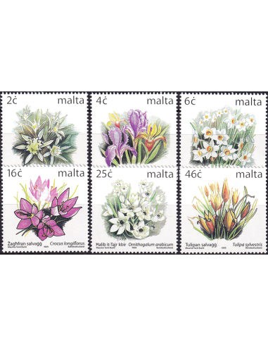 MALTE - n° 1072 à 1077 ** - Fleurs (I)