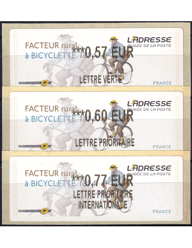 FRANCE - Lot de 3 timbres LISA - Vélo...